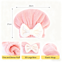 Absorbent Hair Towel Wrap Microfiber Quick-dry Towels with logo for Women