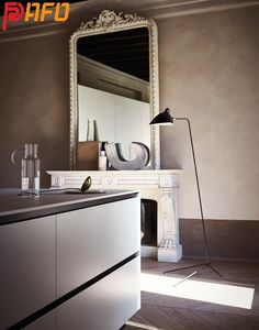 Phong cách hiện đại Matt kết thúc thermofoil sang trọng sơn mài thông minh tủ bếp Modular thiết kế Nhà Bếp Đựng thức ăn tủ - Product Image 1