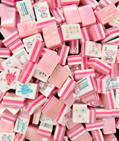 Nouvelles Tuiles de Mahjong en Cristal Américain, Luxe Moderne, Quatre Couches, Couleur Rose Gelée, Série Rose Douce Printanière, Rose Cerise