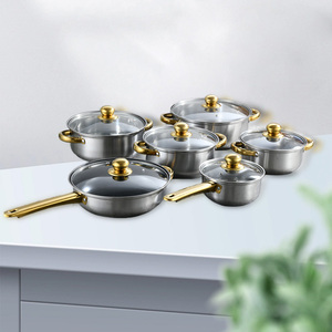 Nuovo Set di pentole in acciaio inox 12 pezzi con manico bollitore pentole combinazione - Product Image 5
