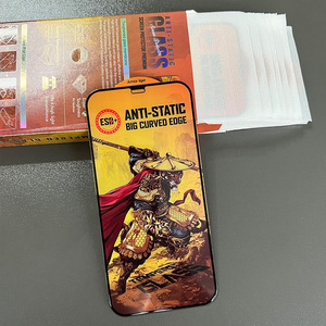 Armure <span class=keywords><strong>Tiger</strong></span> ESD + OG en verre trempé pour iPhones <span class=keywords><strong>11</strong></span>/13/15 Pro Max ESD antistatique grand protecteur d'écran incurvé à couverture complète - Product Image 5
