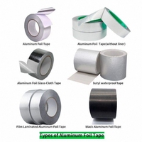 Ruban adhésif en aluminium enduit imperméable haute température pour l'étanchéité des conduits d'air, des tuyaux d'échappement et des conduites d'eau - Qualité industrielle