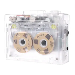 Reproductor de cinta transparente K66, Retro nostálgico, doble pista, se puede volcar automáticamente, radio FM