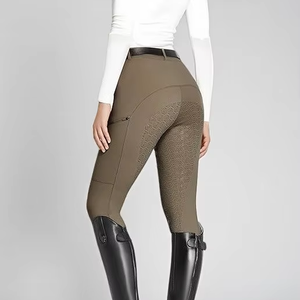 <span class=keywords><strong>Pantaloni</strong></span> da Equitazione con Rinforzo Completo <span class=keywords><strong>per</strong></span> Donne, Zip Invisibile Posteriore, Elasticizzati, Antibatterici, Vita Alta - Product Image 1