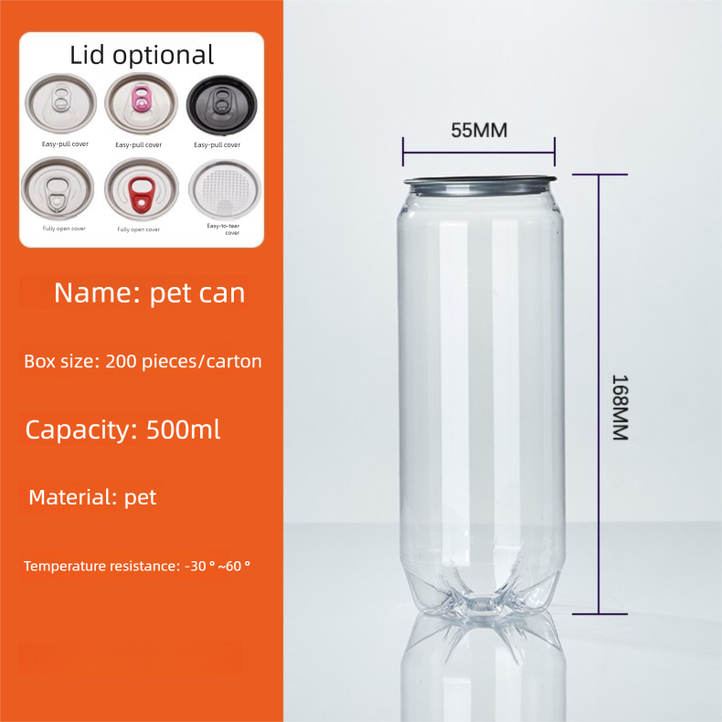 500ml PET Plastic Cup with Lid