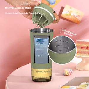 Vasos de Acero Inoxidable de 24oz/720ml con Compartimento de Almacenamiento y Tapa de Apertura Rápida para Gimnasio y Uso al Aire Libre - Product Image 5