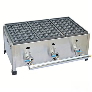 Parrilla <span class=keywords><strong>de</strong></span> Takoyaki Comercial <span class=keywords><strong>de</strong></span> Alta Eficiencia a Gas, 3 Bandejas, 84 Agujeros, Ajustable, <span class=keywords><strong>de</strong></span> Hierro Fundido, para Cocina Comercial - Product Image 3