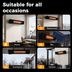 Calentador Infrarrojo de 1800W, Calentadores Exteriores Impermeables, Calentadores con Control Remoto - Product Image 6