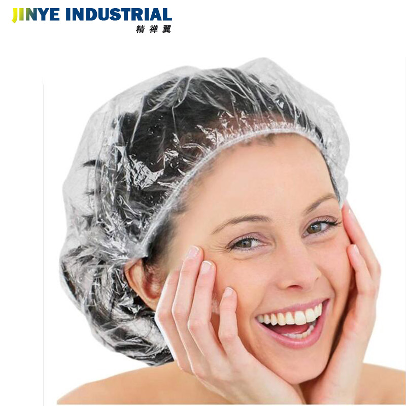 Одноразовые прозрачные многофункциональные полиэтиленовые головные уборы, накладка на голову для душа