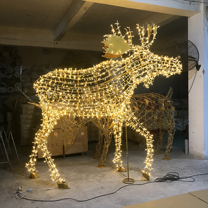 Promotion : Grande Statue Lumineuse LED 3D de Renne et Élan de Noël pour Extérieur, Décoration de Noël Géante pour Entrée de Centre Commercial - Product Image 5