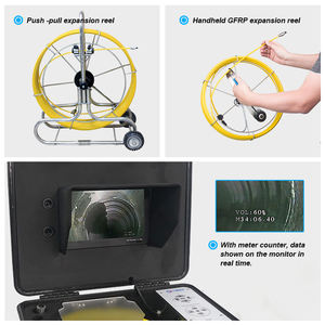 Boru çapı 20-boru kamerası mm için muayene endoskobu değiştirilebilir lensler merkezleyici ile IP68 itme çubuğu metre tezgah 400 - Product Image 5