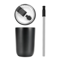 280ml Mini Niedliche Kinder-Trinkbecher Edelstahl Isolierter Kaffeebecher Isolierte Flasche Mit Strohhalm