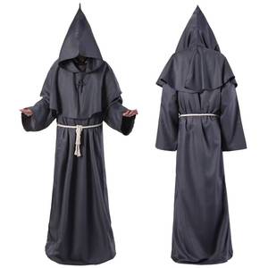 Disfraz de Monje/Ermitaño para Halloween, Túnica con Capucha para Mujer y Hombre, Ropa para Representaciones Escénicas, Disfraz Medieval Renacentista - Product Image 2
