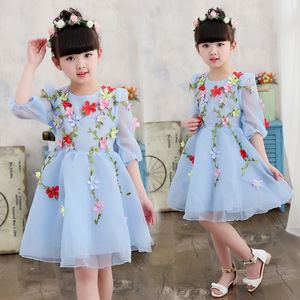 Latest Design Wholesale Kids Beautiful Lace Baby Girl Cotton <b>Dresses</b> - Product Image 1
