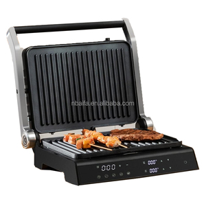 Aifa Digital Press Panini BBQ <span class=keywords><strong>griller</strong></span> Parrilla de contacto eléctrica de 4 rebanadas con temporizador Cocina Antiadherente <span class=keywords><strong>Steak</strong></span> Griddle Barbacoa Grill - Product Image 5