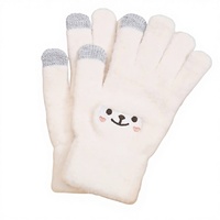 Gants d'hiver pour femmes, chauds et mignons, en nylon, longueur poignet, à doigts complets, compatibles écran tactile, pour la plage, avec détection d'aiguille, Jinhua