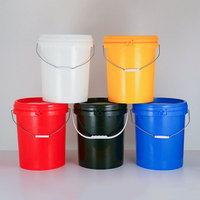 Grosir 1L-33L PP Food Grade 5 galon plastik ember cat dengan pegangan tutup plastik