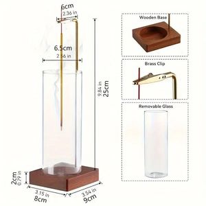 Removable Glass Ash Catcher Holder Mess-Free Aromatherapy <b>Diffuser</b> for Meditation Yoga Spa-for Burner <b>Sticks</b> - Product Image 3