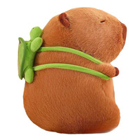Peluche Capybara Doux et Cuddly avec Sac à Dos et Oreiller pour Décoration d'Intérieur et Porte-clés Anti-stress
