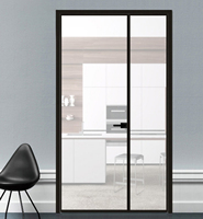 Bisagra con diseño de rejilla para cocina, bisagra pivotante de aluminio sin marco para puerta de vidrio, personalizada de fábrica, precio al por mayor