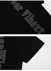 Camiseta bordada personalizada Camiseta personalizada con logotipo Camisetas de manga corta para hombres y mujeres - Product Image 3