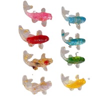 Vente en gros de cristal naturel gravier koi goutte colle résine petit poisson décoration poisson rouge cadeau décoration