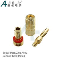 JIALUN Monster Fiche banane 4mm pour Nakamichi Boulon fileté non isolé pour connecteurs plaqués or