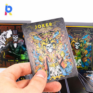 Jeu de cartes à jouer personnalisées avec logo soleil et design imprimé, ensemble de cartes à <span class=keywords><strong>poker</strong></span> en plastique de haute qualité, personnalisables - Product Image 2