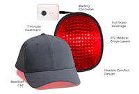 Casque de thérapie laser à faible intensité AQSHE 272 Diode Lllt 650 nm 5 Mw pour la repousse des cheveux et le traitement de la perte de cheveux Hairma X