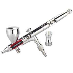Hifeson Aluminium Portable Airbrush 0.2mm Dual Action Gravity Feed Adjustable 2-15psi Artwork Painting Tool - Product Image 1