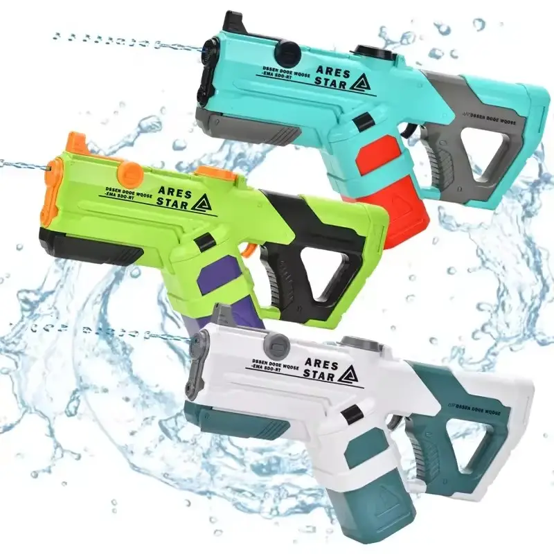 2024 New Summer Outdoor Shooting Game Children's Toys 2-in-1 Electric Continuous Launch Space Water Gun