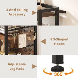 SENYU <b>Metal</b> Vertical Filing <b>Cabinet</b> with Charging Station Lock Eco-Friendly Durable Home Office Printer Stand with Open <b>Storage</b> - Product Image 6