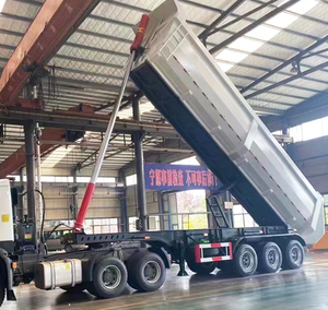 Semi-remorque benne basculante arrière de première qualité pour le transport de sable, de pierre et de travaux de terrassement en Chine - Product Image 6