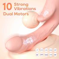 3. Generation Doppelkopf-Vibrator mit Heizfunktion, 10 Vibrationsstufen, USB-Magnetladung für Frauen, Flirt-Stimulation