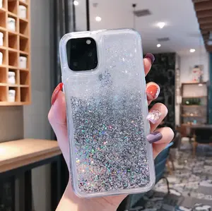 สําหรับiPhone 14 กรณีGlitterน้ําShell Liquid Quicksandโปร่งใสสี่มุมป้องกันการล่มสลายGlitter 12 13 11 15 โทรศัพท์กรณีอินเทรนด์