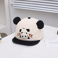 Dibujos animados Panda invertido Super lindo bebé sombrero gorra de béisbol lindo 0-3 años bebé suave sombrero.