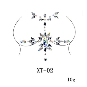 Cache-tétons en strass de haute qualité pour femmes, motif <span class=keywords><strong>diamant</strong></span>, pour fêtes et occasions spéciales, patchs de poitrine - Product Image 2