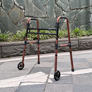 Rehabilitation Equipment Height Adjustable Aluminum Folding <strong>Walkers</strong> <strong>Rollators</strong> Walking Aids - Product Image 2
