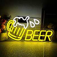Luminaires LED néon personnalisables DIY pour bière, lettres lumineuses décoratives pour bar, enseignes lumineuses d'ambiance pour pub, enseignes pour entreprises, enseignes de magasin IP65