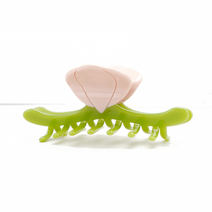 Personalized tulip-shaped acetate hair clips fashionable and simple hair accessories wholesale and custom-made. - Product Image 5