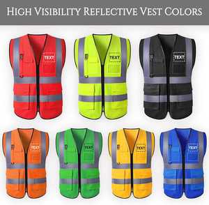 Gilet di Sicurezza Riflettente Personalizzato ad Alta Visibilità per Uomo in Poliestere con Logo e Tasche per Edilizia e Sicurezza - Product Image 2