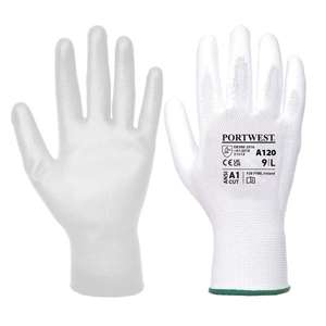 PORTWEST - A120WHRM Guante de Palma blanco de poliuretano-GUANTES EAN 5036108210732 - Product Image 1