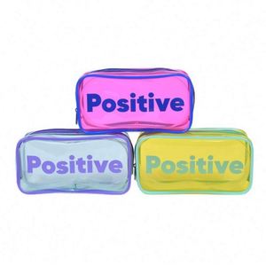 Pochette de maquillage en PVC imperméable personnalisée, trousse à crayons transparente en PVC, pochette à fermeture éclair pour papeterie - Product Image 1