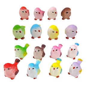 Lanshuo Miniature 3D Birds Plastic Resin DIY <b>Ornaments</b> For Desktop Car Decor Keychains - Product Image 5