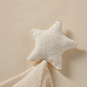 Gran oferta, toalla relajante de algodón con forma de estrella y Luna para recién <span class=keywords><strong>nacidos</strong></span>, edredón infantil, juguetes, manta de seguridad para bebés, toallas para dormir - Product Image 2