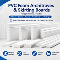 Moulure plate en PVC expansé sur mesure, étanche, extrudée, pour la décoration intérieure et extérieure