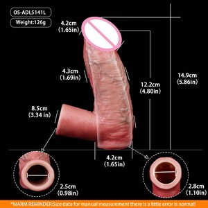 FAAK Manchon Réutilisable Réaliste pour Pénis, Agrandisseur, Retardateur d'Éjaculation, Extension de Pénis, Jouets Sexuels pour Adultes, Vente en Gros OEM - Product Image 2