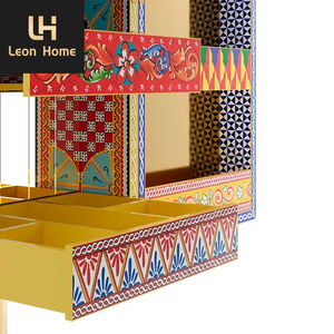 Armadietto di lusso in metallo specchio Home Bar in metallo lucidato mobili in legno per soggiorno in vetro - Product Image 3