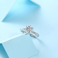 Bague pour femme en argent 925 et moissanite, sertie à griffes, motif corde tressée géométrique, style Instagram, exquise, luxe léger, vente en gros