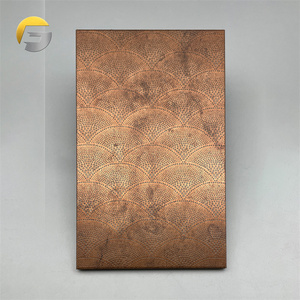Panneau métallique décoratif en <span class=keywords><strong>acier</strong></span> inoxydable vieilli V4005, finition <span class=keywords><strong>patine</strong></span> - Product Image 3